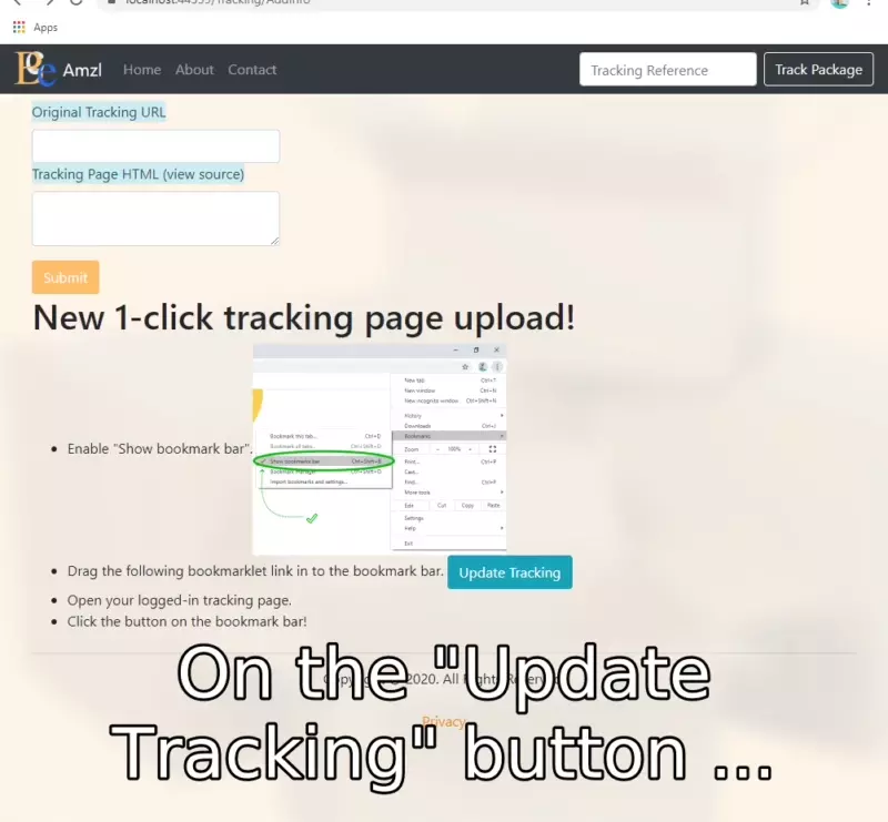 How to drag the button to the bookmark bar